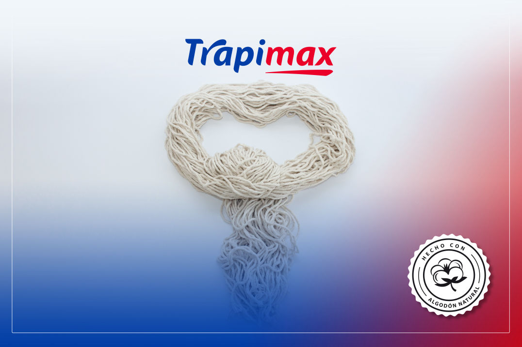 Fabricación de trapeadores y jergas, hechos con fibras de algodón 100% natural.