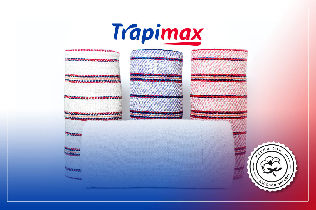 Fabricación de trapeadores y jergas, hechos con fibras de algodón 100% natural.